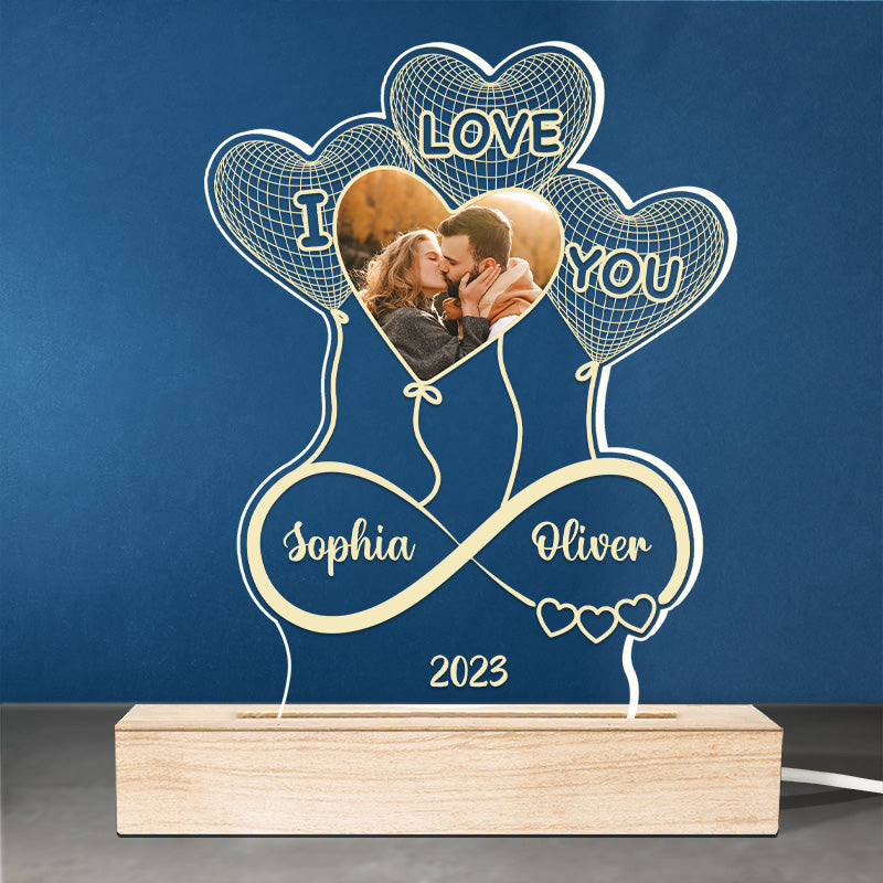 Custom Photo To My Beautiful Soulmate - Couple Personalized Custom Shaped 3D LED Light - Gift For Husband Wife, Anniversary