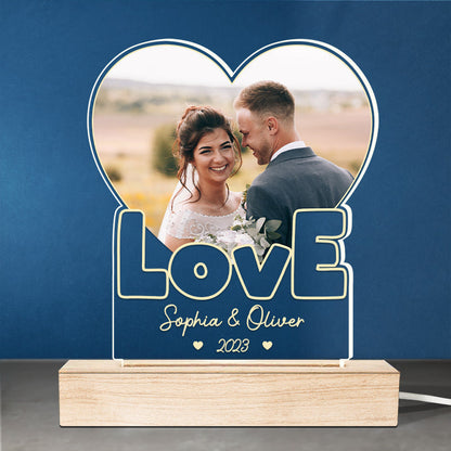 Custom Photo You Are My Fate - Couple Personalized Custom Shaped 3D LED Light - Gift For Husband Wife, Anniversary