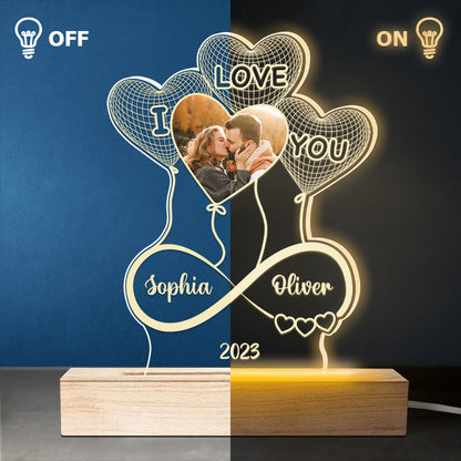 Custom Photo To My Beautiful Soulmate - Couple Personalized Custom Shaped 3D LED Light - Gift For Husband Wife, Anniversary