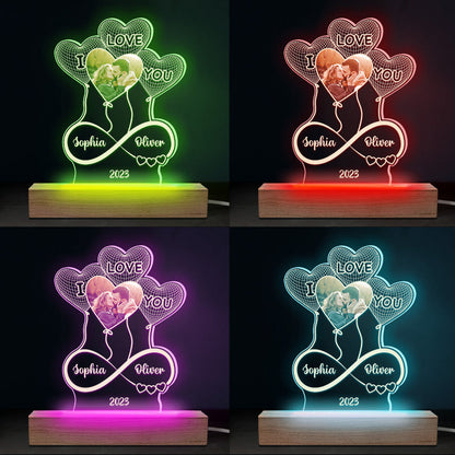 Custom Photo To My Beautiful Soulmate - Couple Personalized Custom Shaped 3D LED Light - Gift For Husband Wife, Anniversary