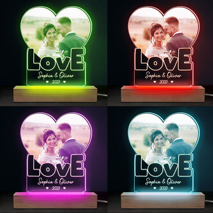 Custom Photo You Are My Fate - Couple Personalized Custom Shaped 3D LED Light - Gift For Husband Wife, Anniversary