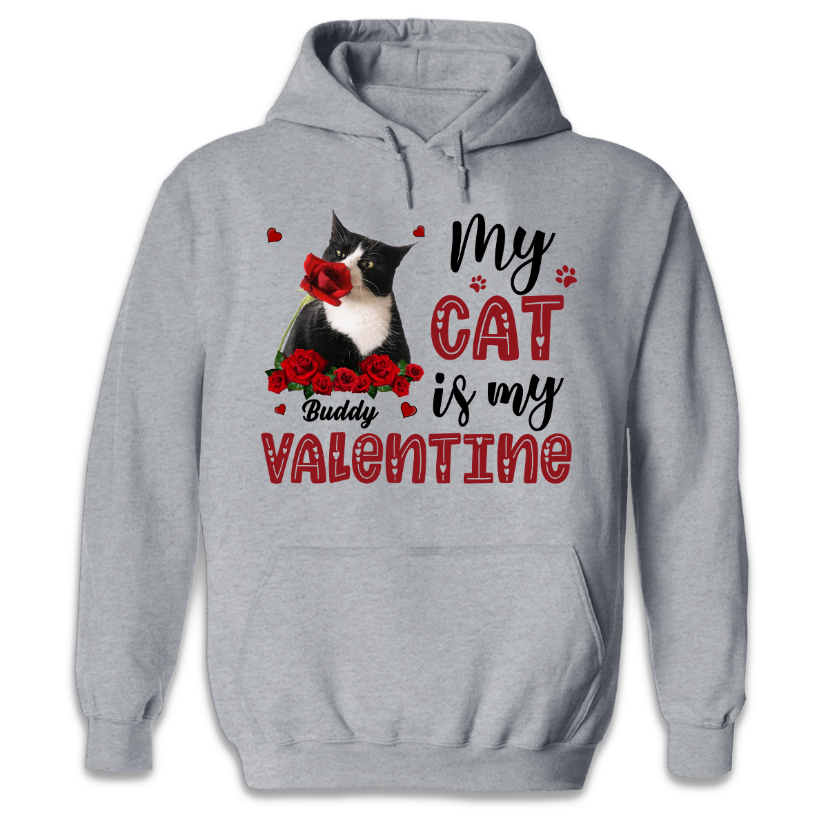 Custom Photo My Pets Are My Valentine - Dog & Cat Personalized Custom Unisex T-shirt, Hoodie, Sweatshirt - Valentine Gift For Pet Owners, Pet Lovers