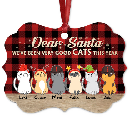 Cat Christmas Personalized Gift Cat Christmas Aluminium/Wooden Ornament, Holiday Gifts for Cat