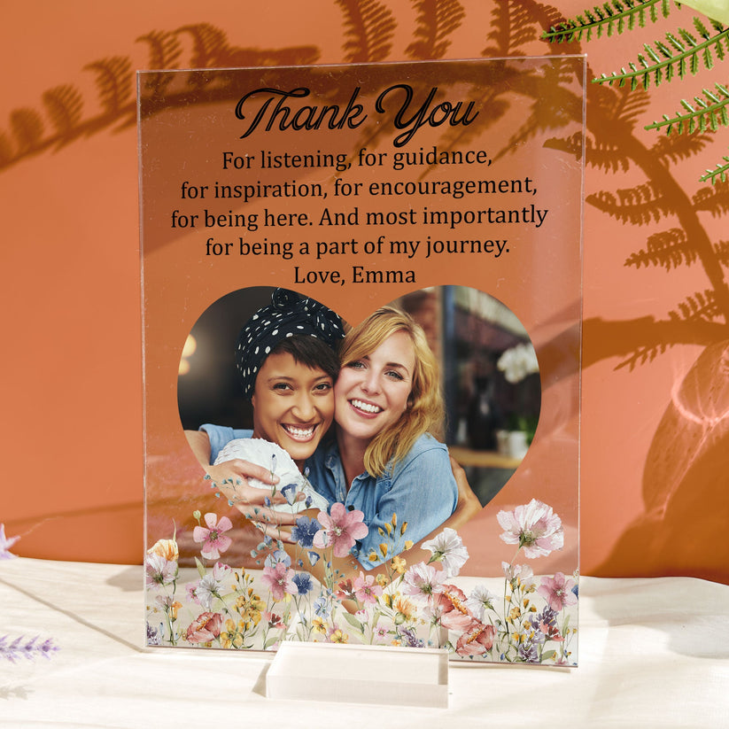 Thank You For Inspiration Thank You Gifts - Personalized Acrylic Photo Plaque