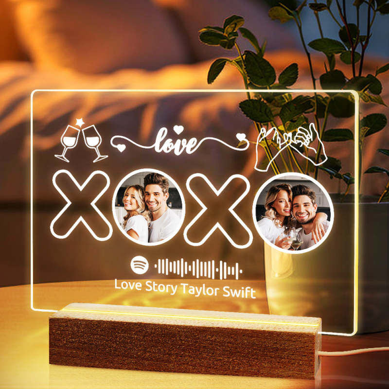 Custom Spotify Lamp Photo Music Night Light Custom Valentine's Day Gifts