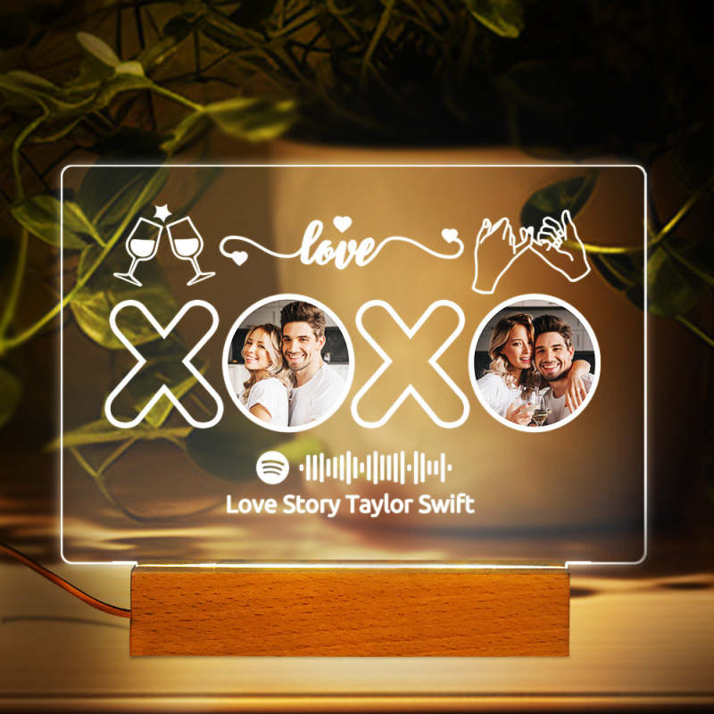 Custom Spotify Lamp Photo Music Night Light Custom Valentine's Day Gifts