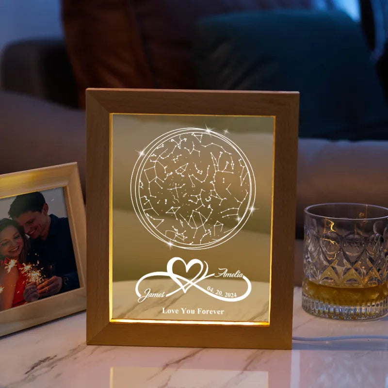 Custom Star Map Night Light Personalized Anniversary Gifts Custom Gifts for Lover