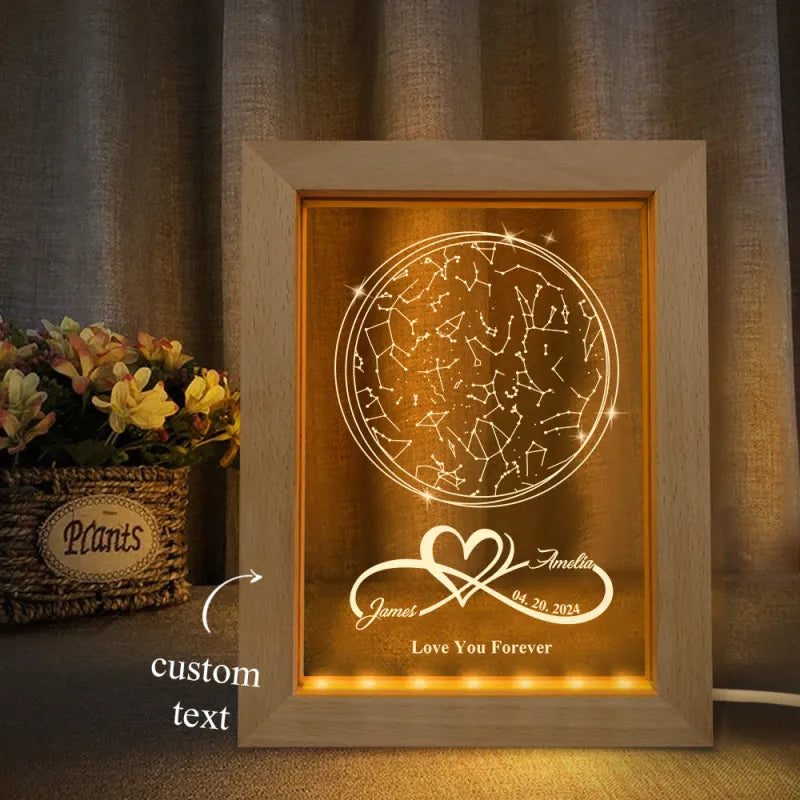 Custom Star Map Night Light Personalized Anniversary Gifts Custom Gifts for Lover