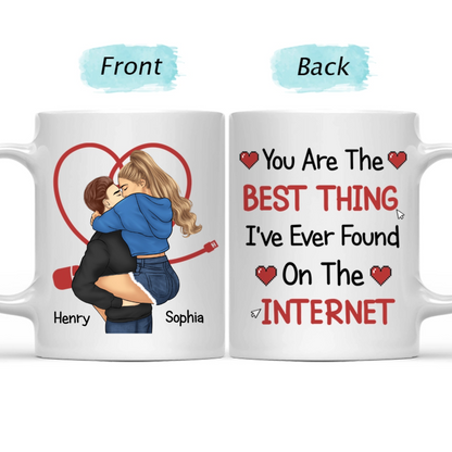 Kissing Couple Best Thing On The Internet Custom Husband Wife Personalized Mug